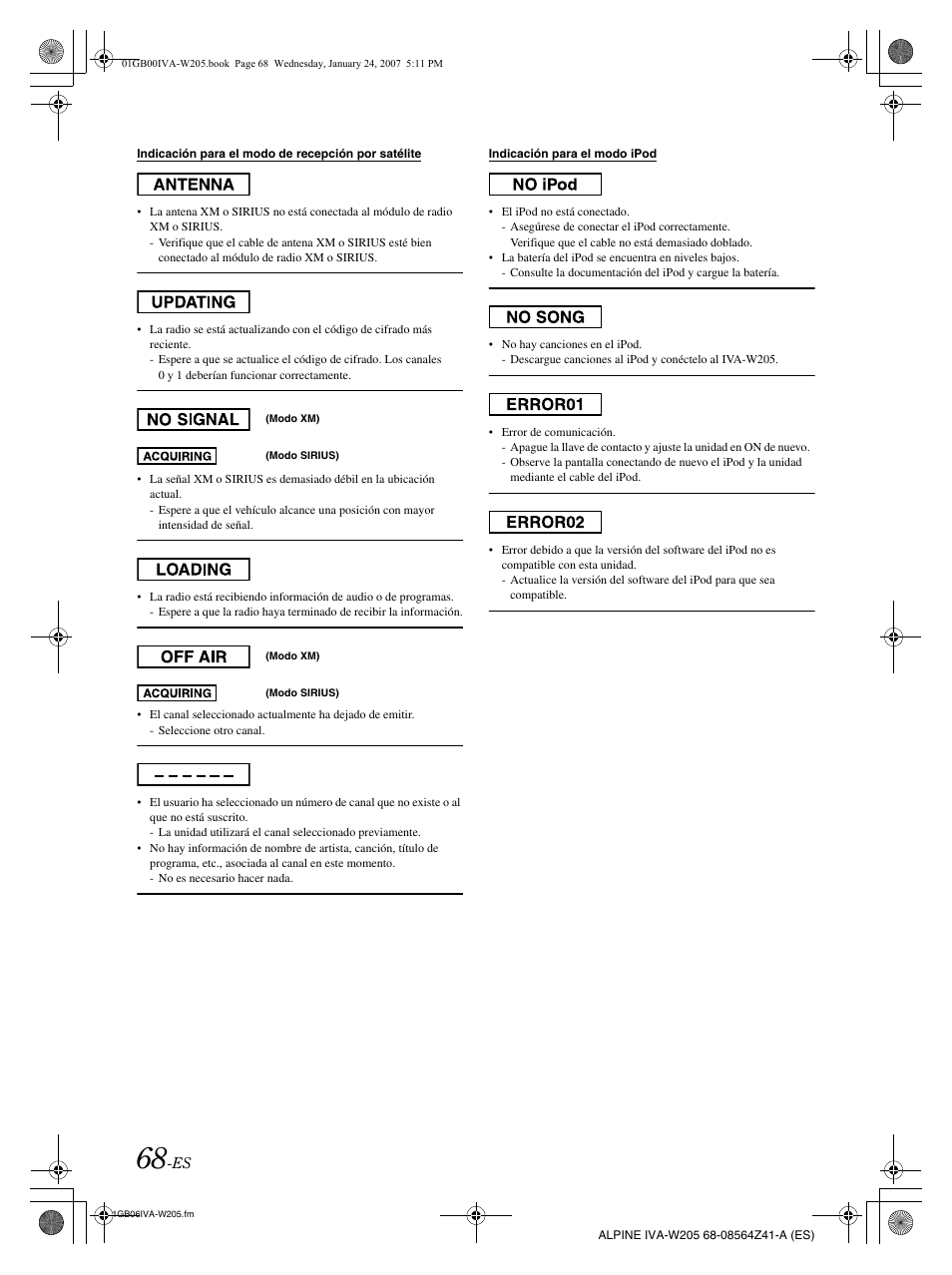 Alpine IVA-W205 User Manual | Page 228 / 238