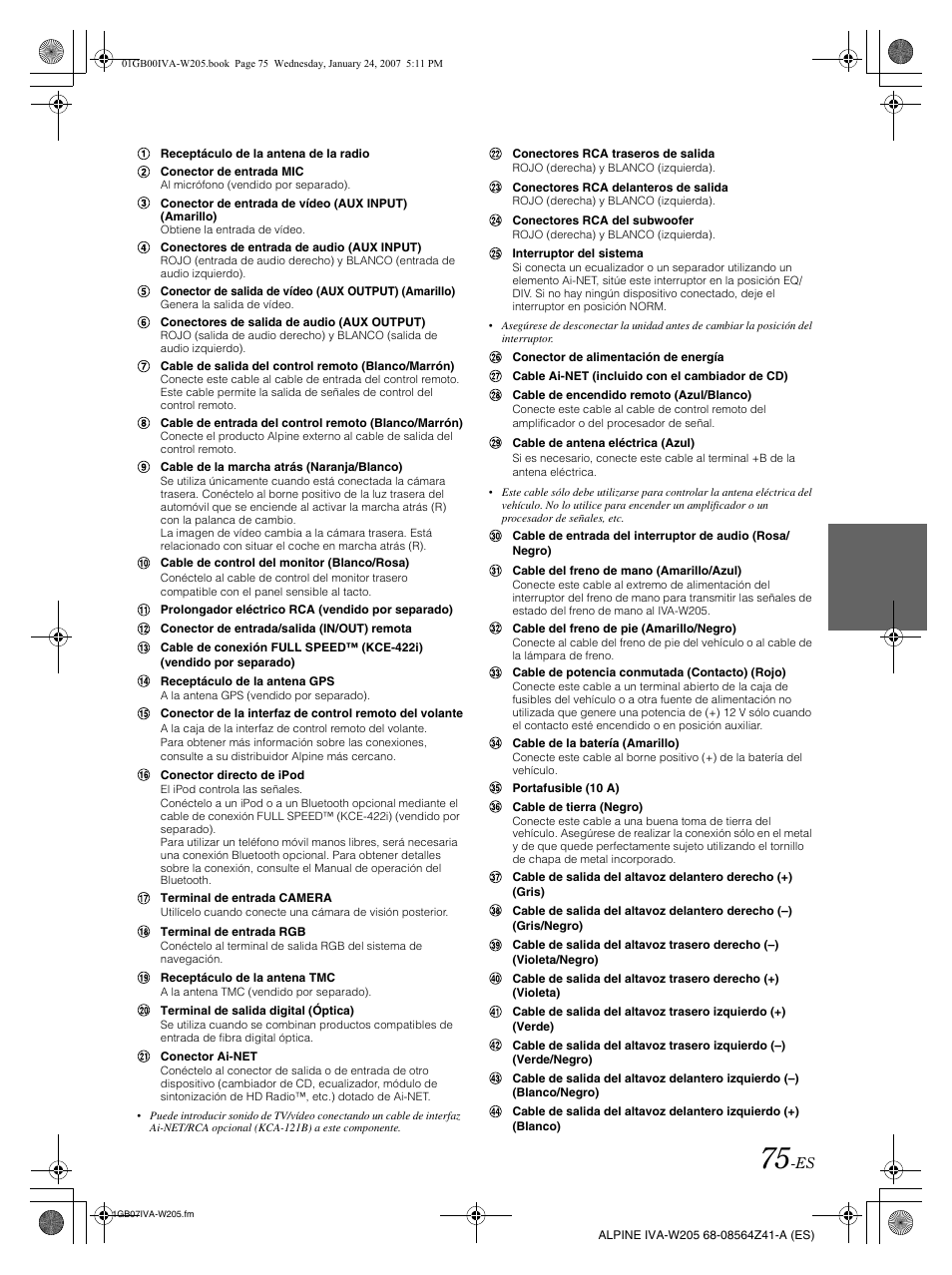 Alpine IVA-W205 User Manual | Page 235 / 238