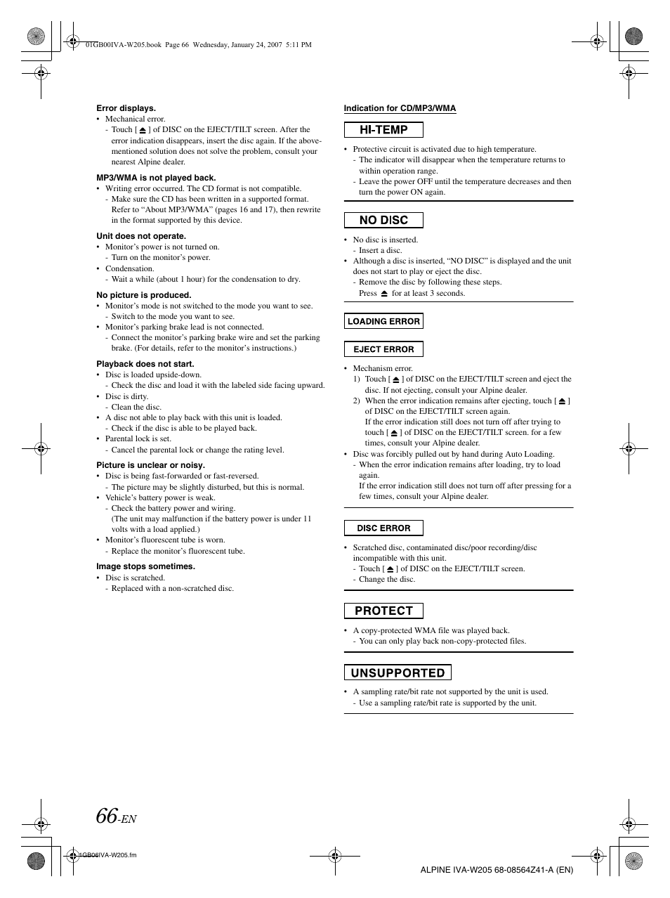 Alpine IVA-W205 User Manual | Page 68 / 238