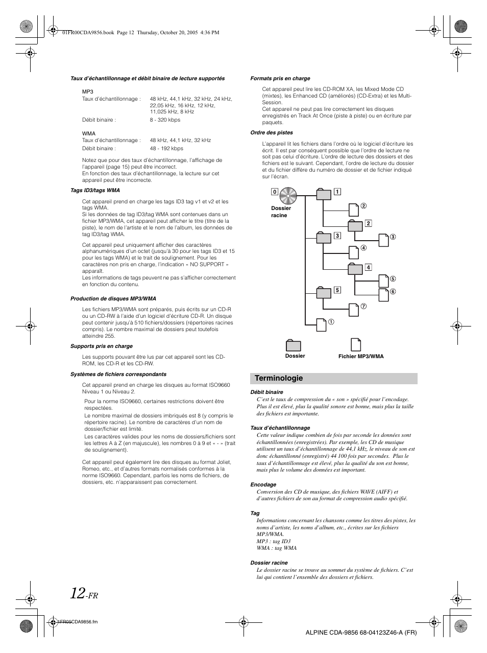Terminologie | Alpine CDA-9856 User Manual | Page 48 / 103