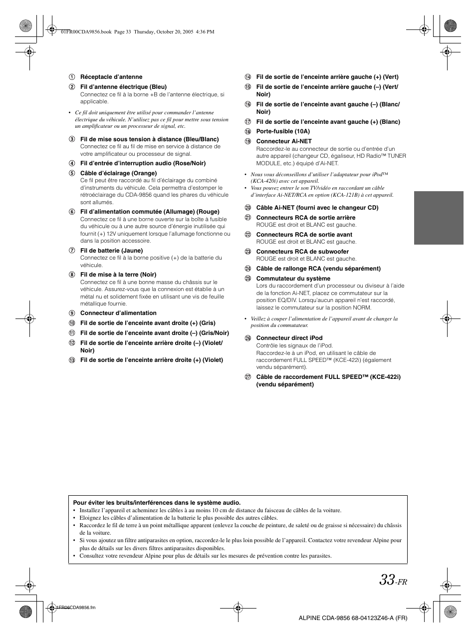 Alpine CDA-9856 User Manual | Page 69 / 103