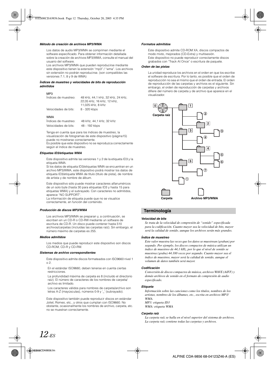 Terminología | Alpine CDA-9856 User Manual | Page 82 / 103