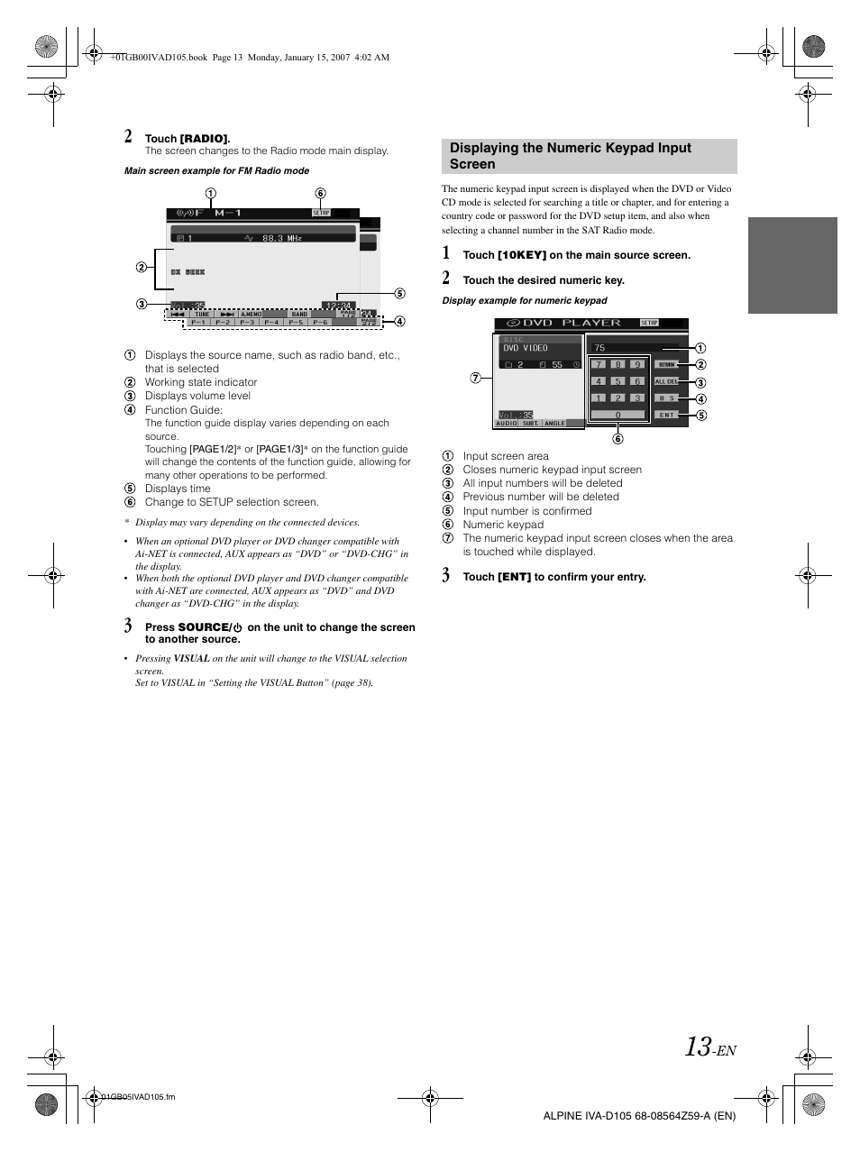 Alpine IVA-D105 User Manual | Page 15 / 83