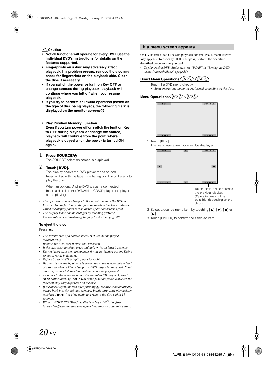 Alpine IVA-D105 User Manual | Page 22 / 83