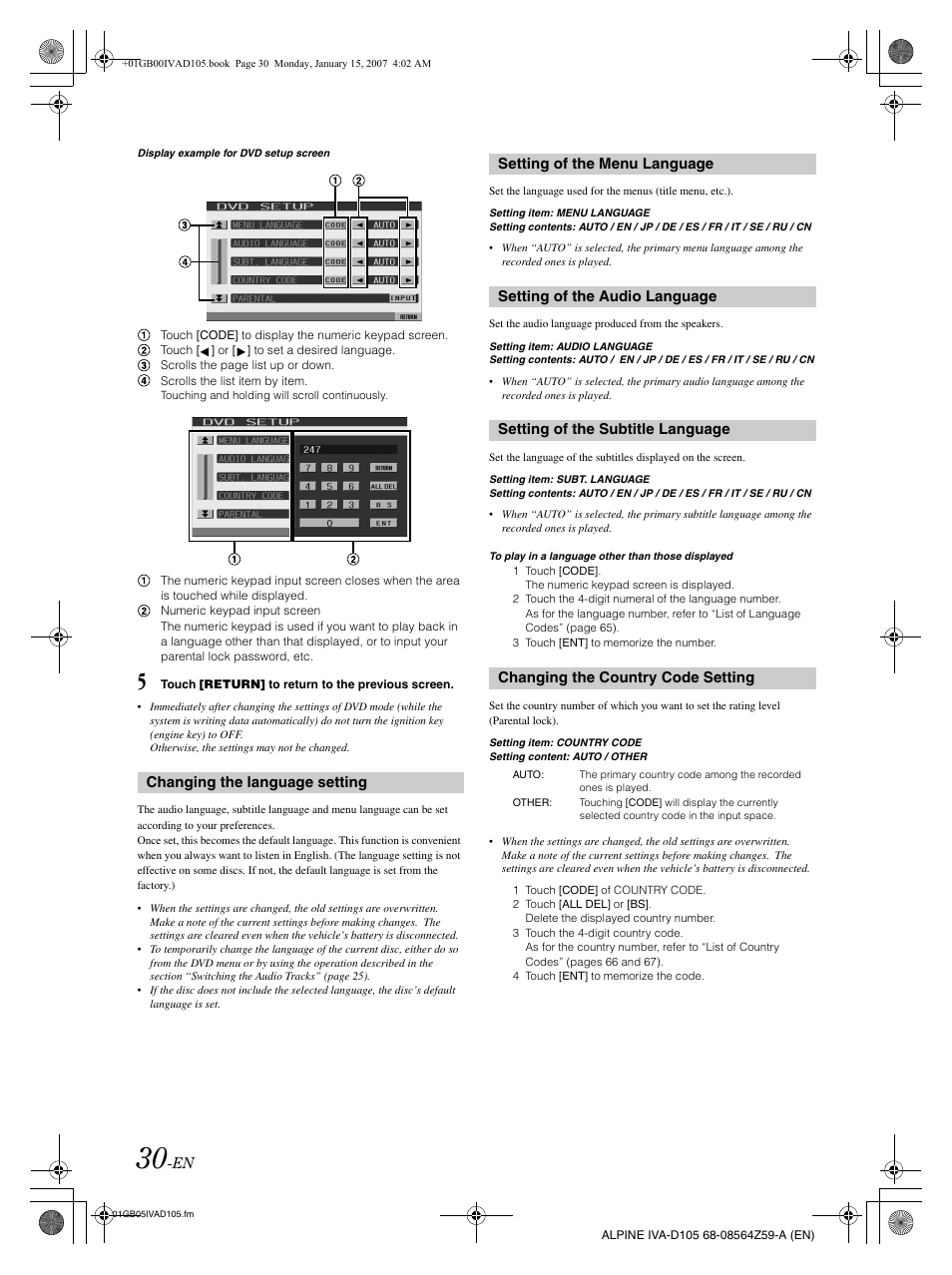 Alpine IVA-D105 User Manual | Page 32 / 83