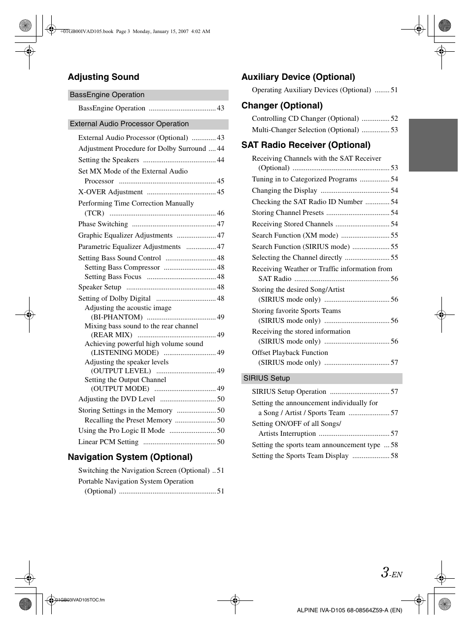 Alpine IVA-D105 User Manual | Page 5 / 83