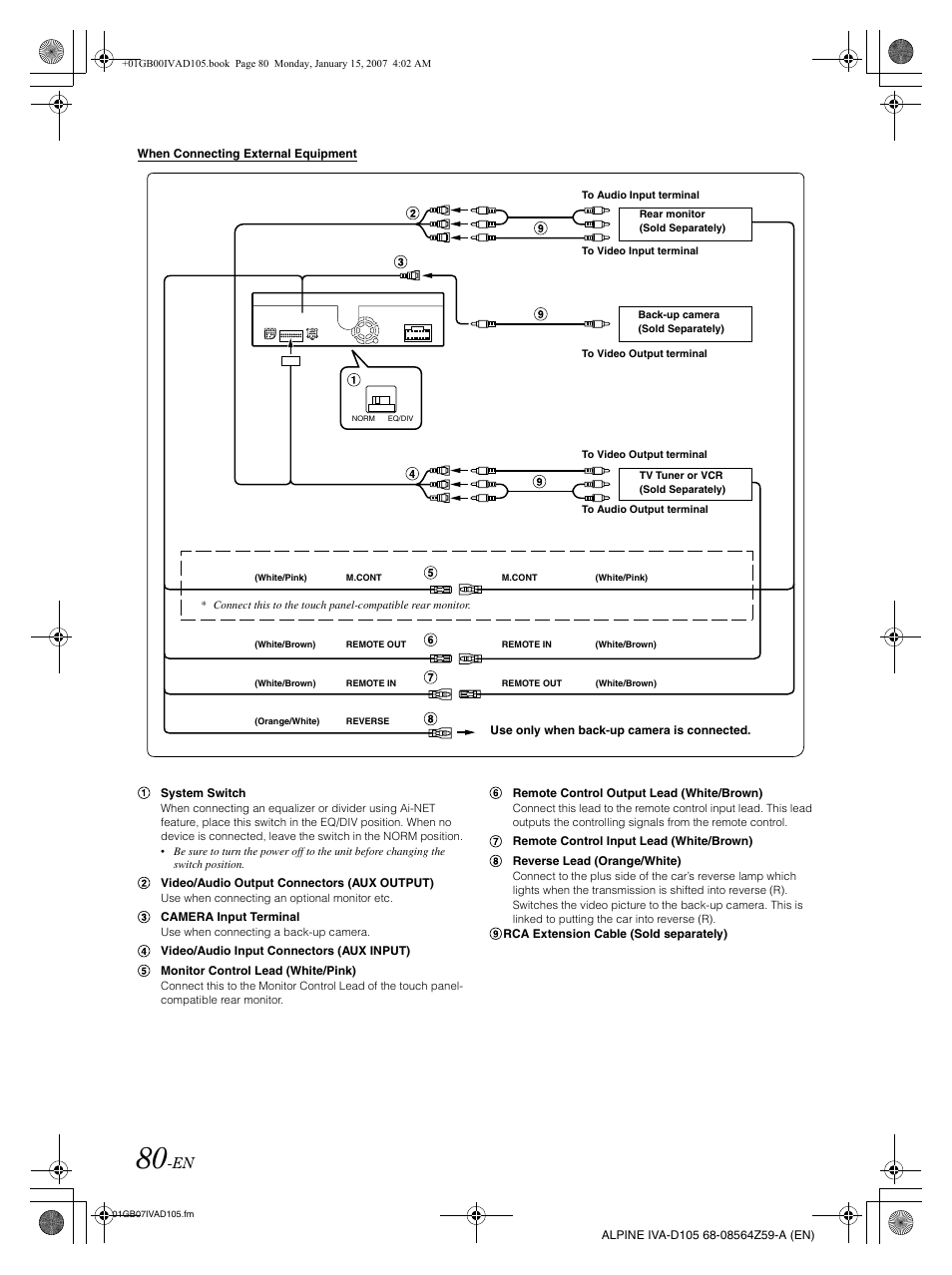 Alpine IVA-D105 User Manual | Page 82 / 83