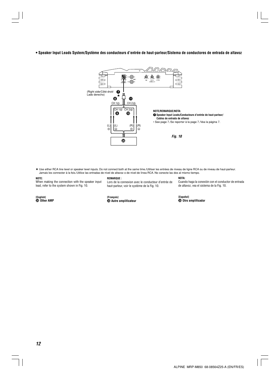 Alpine MRP-M850 User Manual | Page 12 / 16