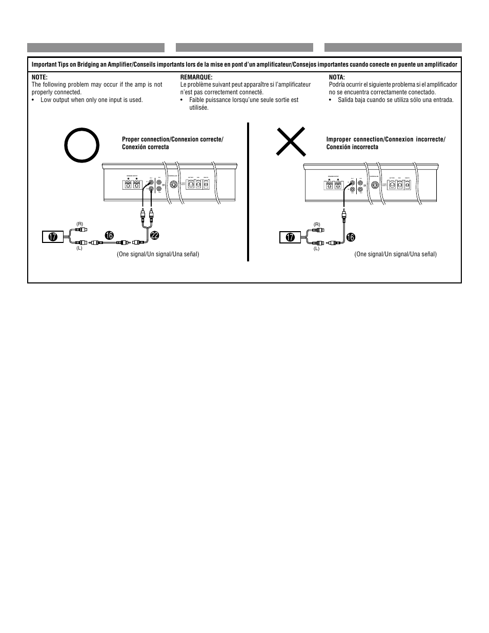 Español français english, One signal/un signal/una señal), One signal/un signal/una señal) fig. 16 | Alpine MRD-M1000 User Manual | Page 23 / 32