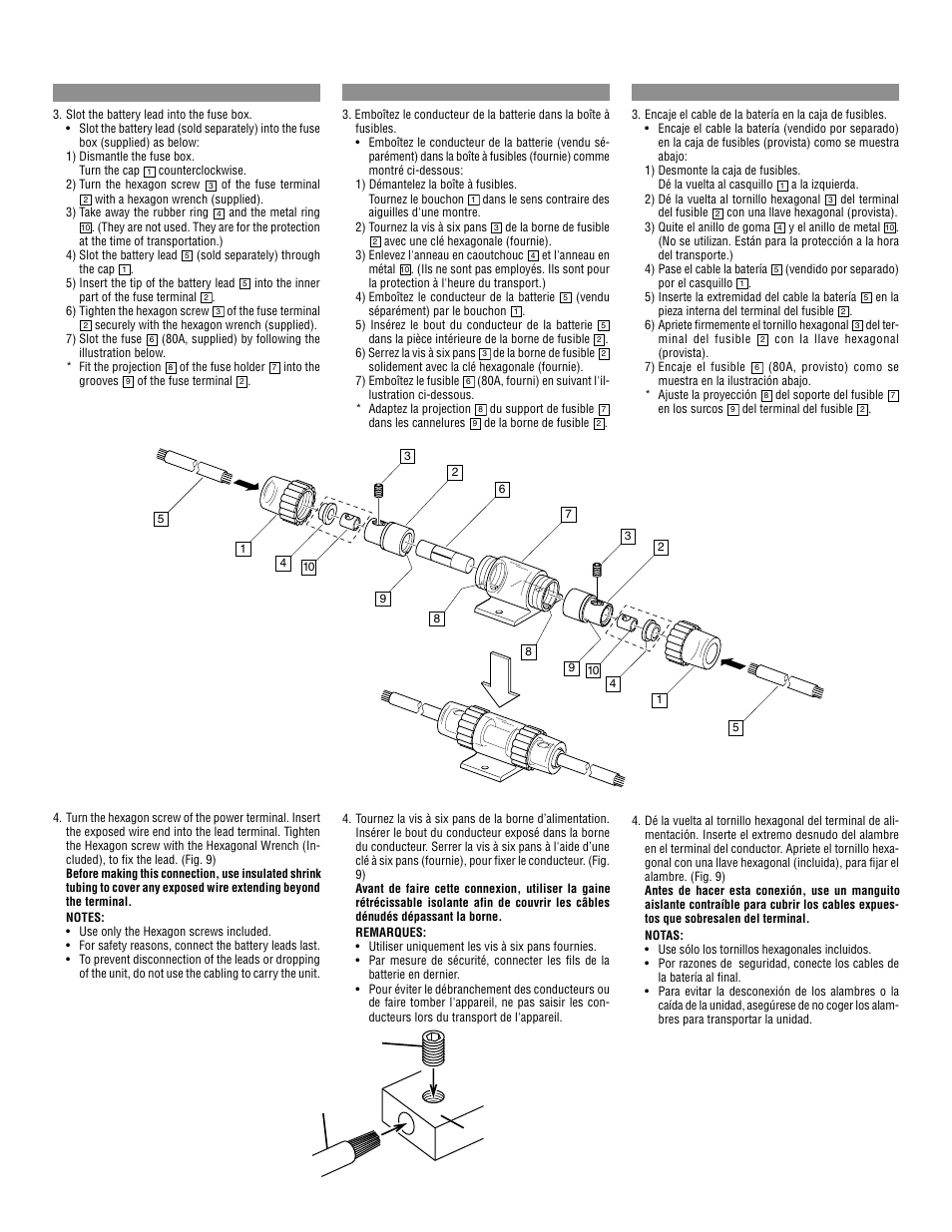 Fuse holder | Alpine MRD-M1000 User Manual | Page 9 / 32