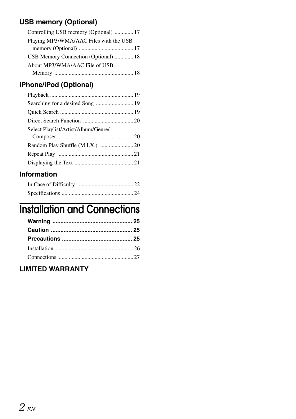Installation and connections | Alpine CDE-102 User Manual | Page 4 / 31