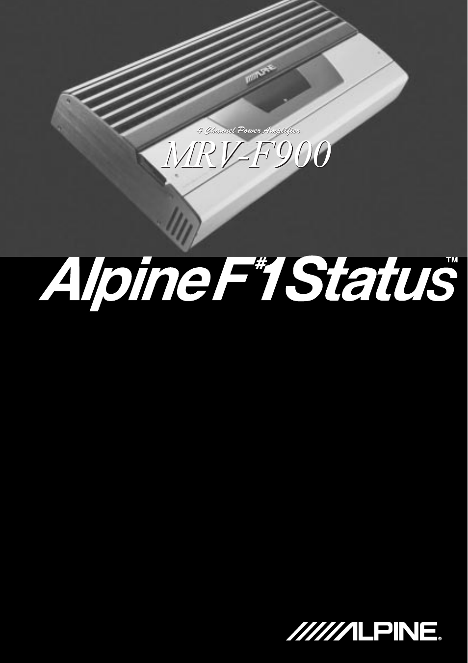 Alpine MRV-F900 User Manual | 28 pages