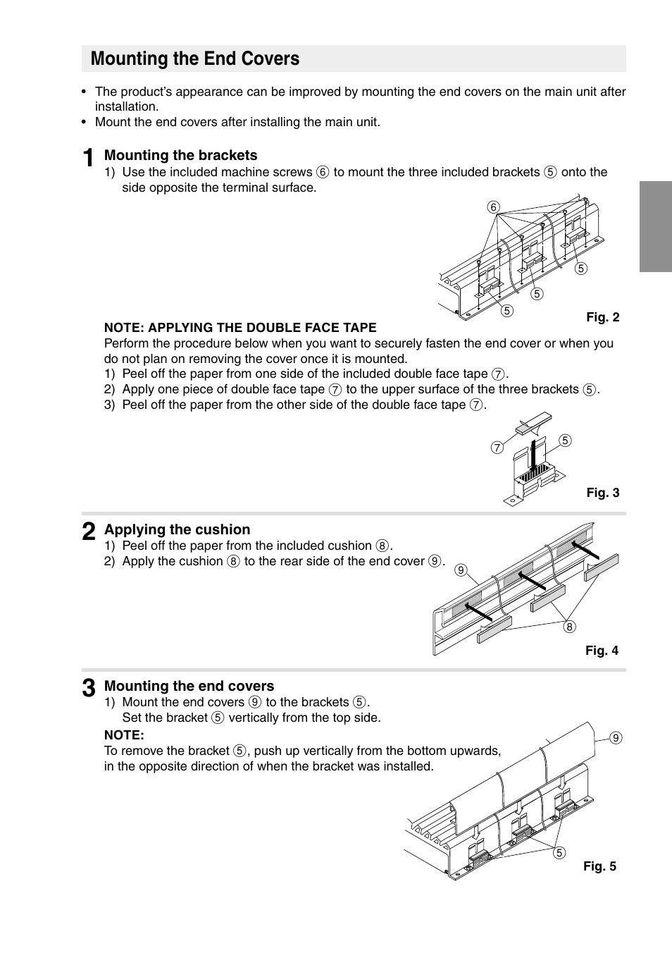 Mounting the end covers | Alpine MRV-F900 User Manual | Page 11 / 28