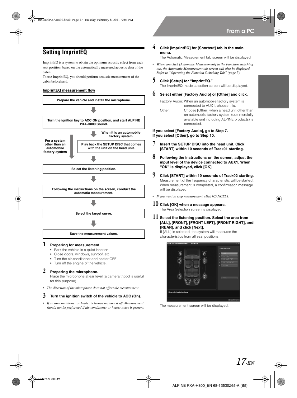 Setting imprinteq | Alpine PXA-H800 User Manual | Page 19 / 66