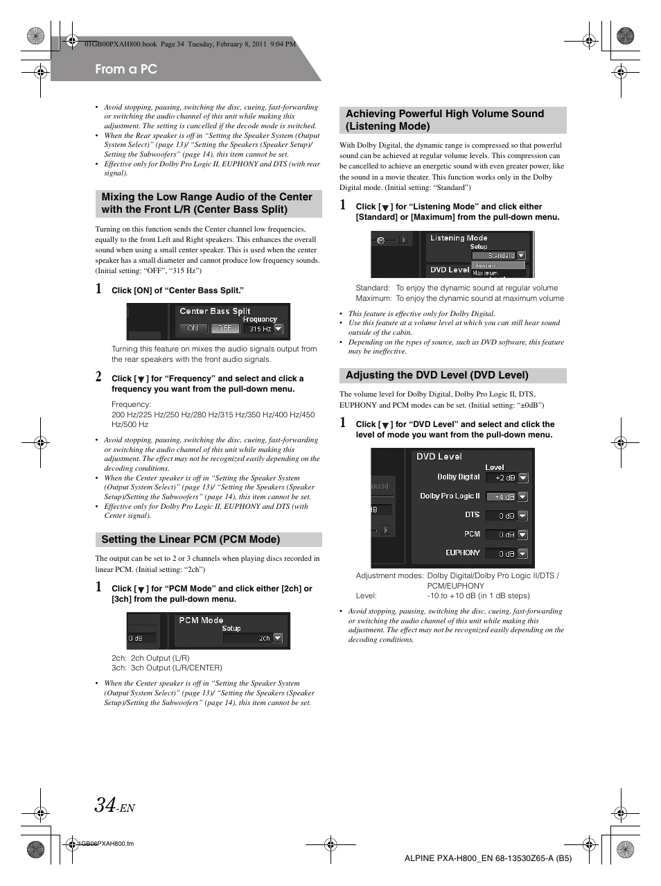 Alpine PXA-H800 User Manual | Page 36 / 66