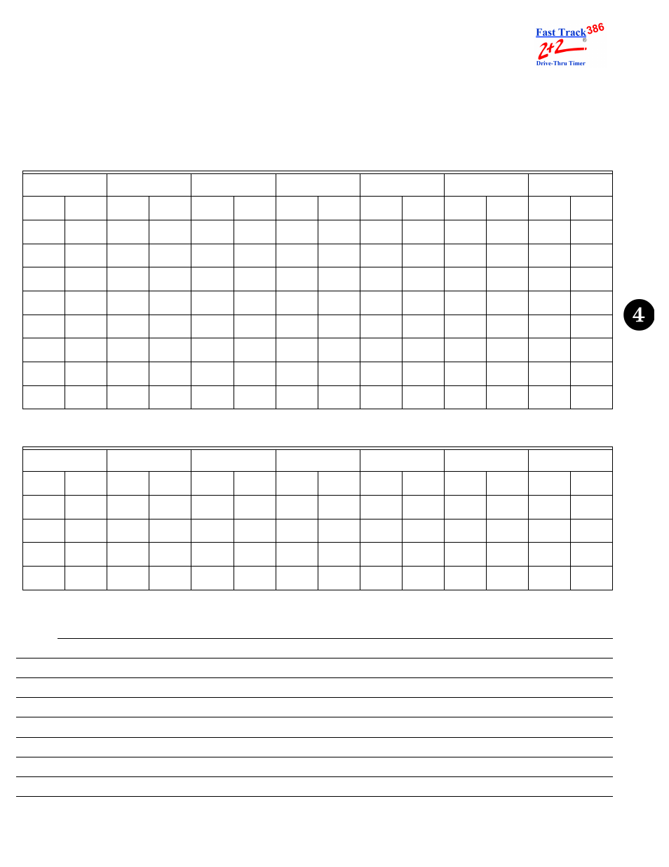 Dayparts and shifts record | PHASE RESEARCH 2000 Series User Manual | Page 119 / 131