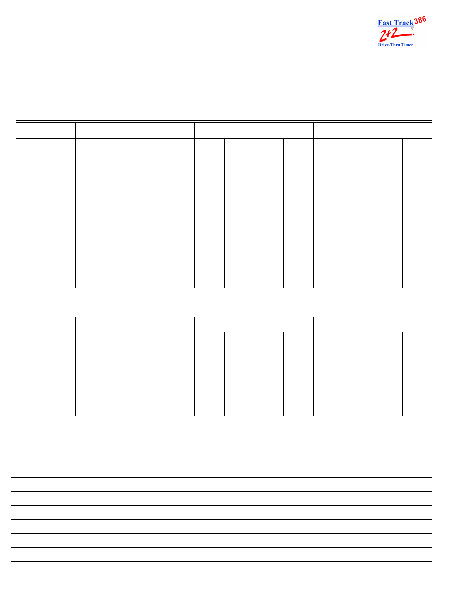 Dayparts and shifts record | PHASE RESEARCH 2000 Series User Manual | Page 7 / 131