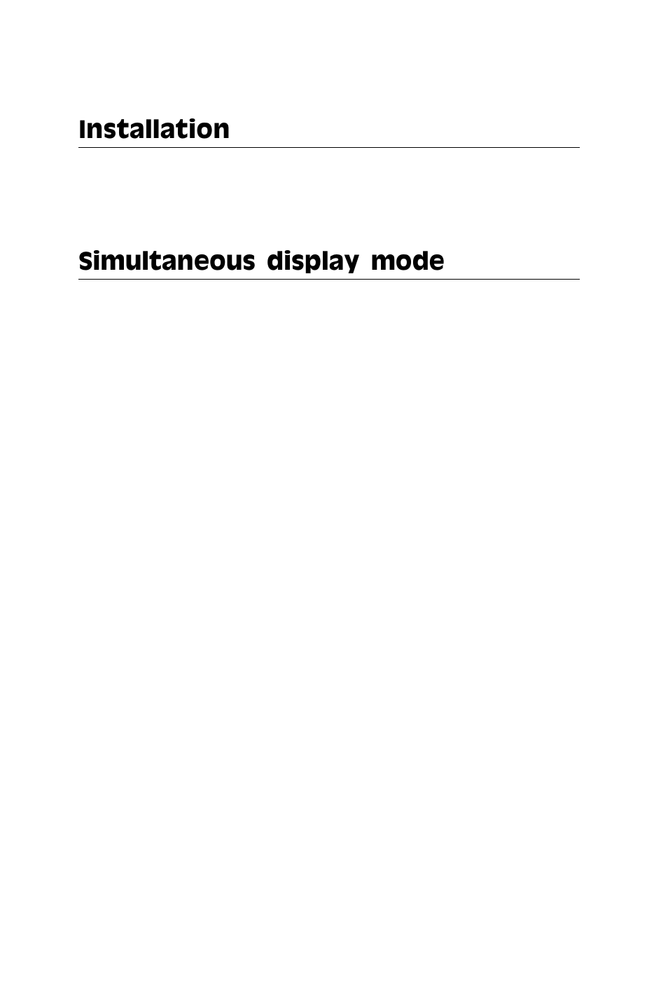 Installation, Simultaneous display mode | Adaptec SBC-599 User Manual | Page 63 / 120