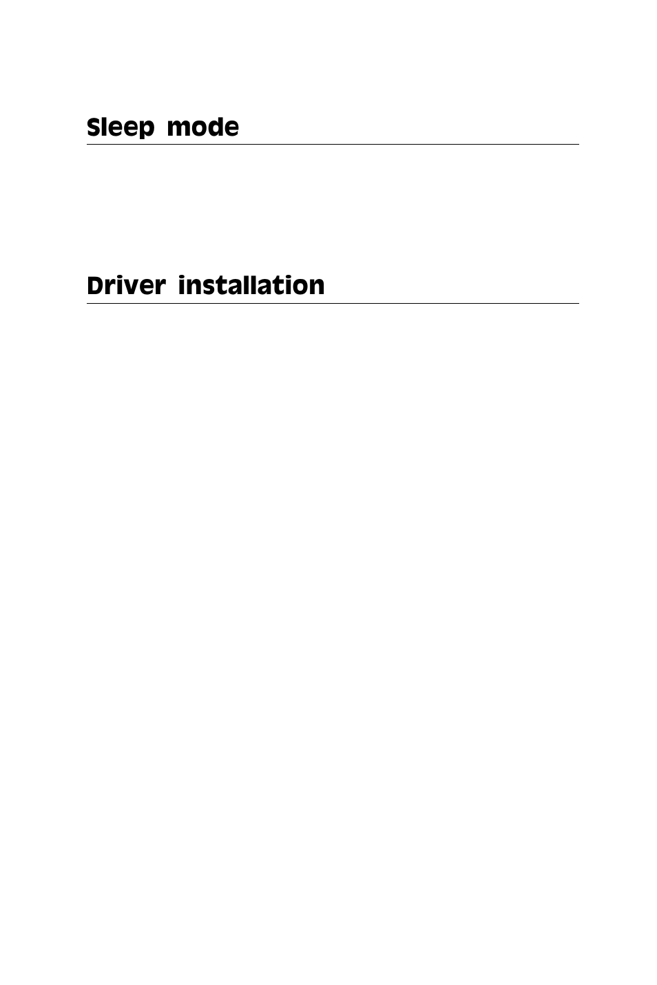 Sleep mode, Driver installation | Adaptec SBC-599 User Manual | Page 64 / 120