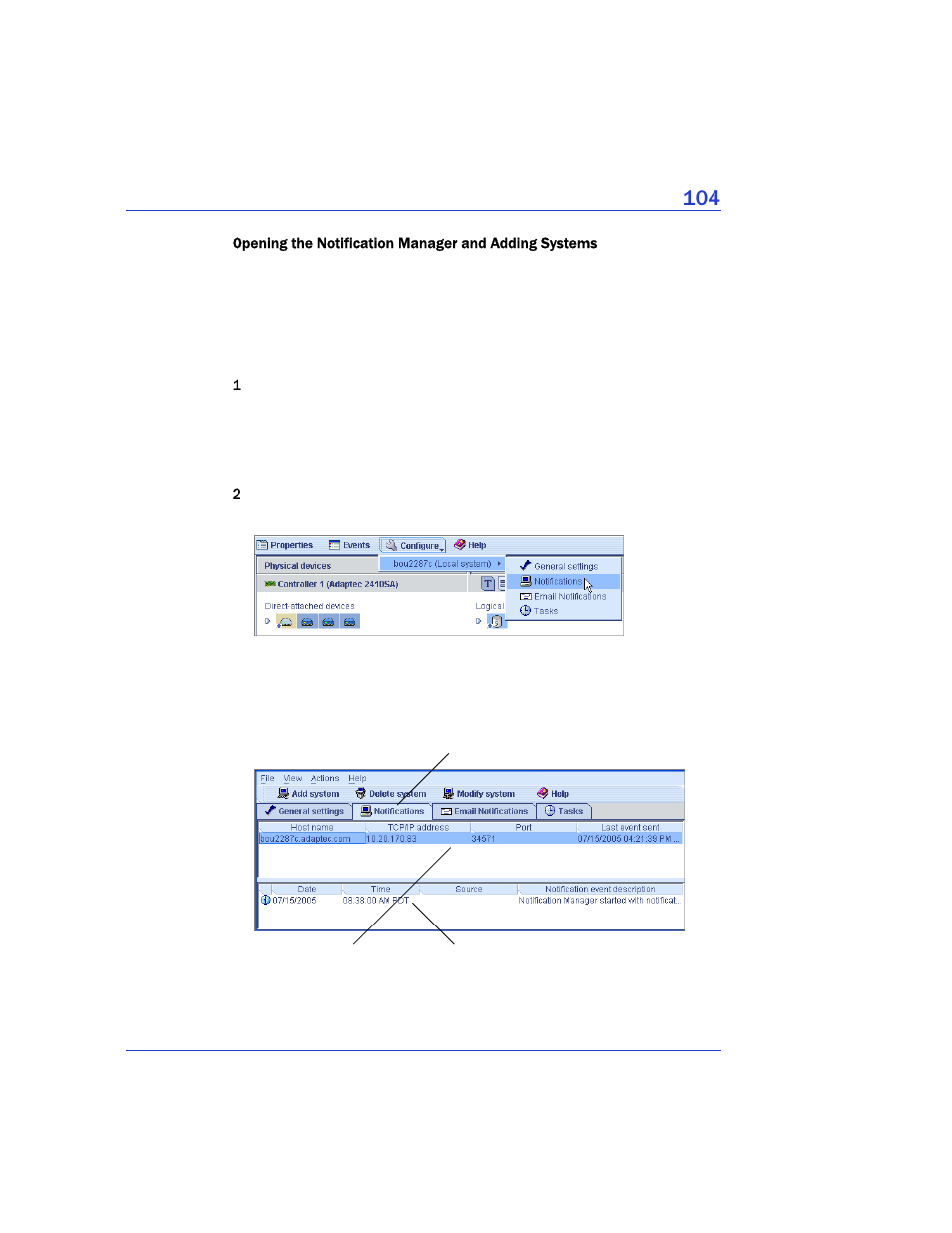 Adaptec Storage Manager User Manual | Page 105 / 191