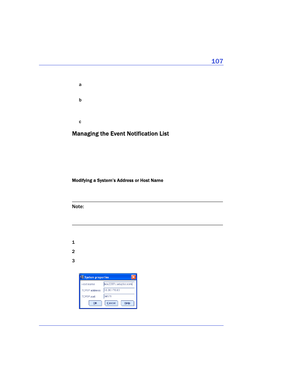 Managing the event notification list | Adaptec Storage Manager User Manual | Page 108 / 191