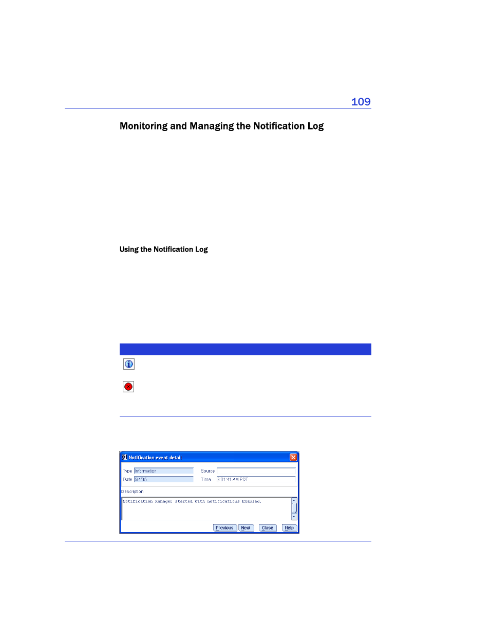 Monitoring and managing the notification log | Adaptec Storage Manager User Manual | Page 110 / 191