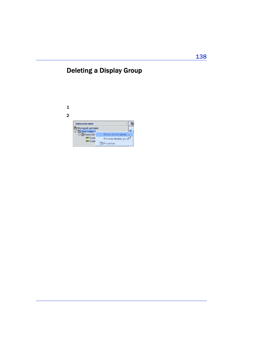 Deleting a display group | Adaptec Storage Manager User Manual | Page 139 / 191