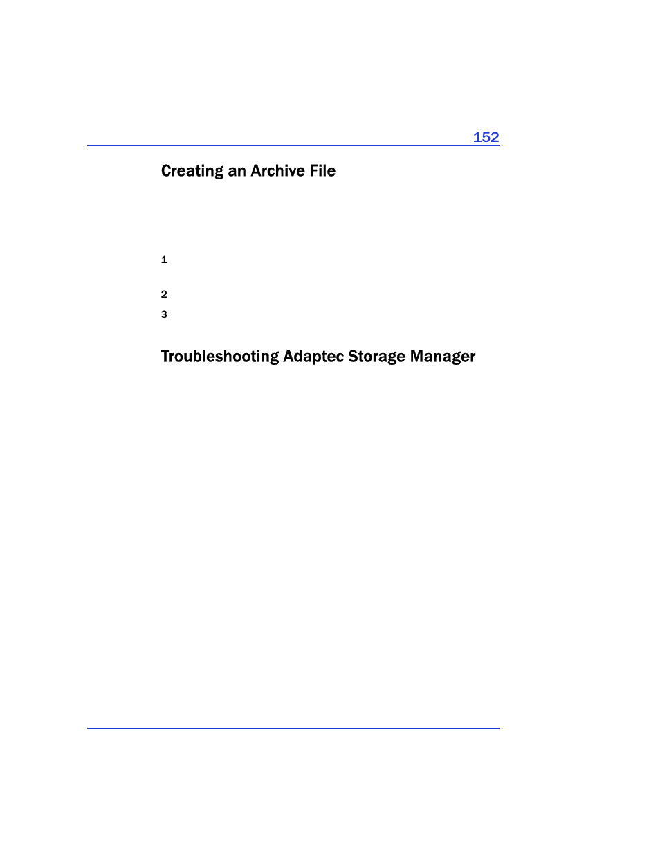 Creating an archive file, Troubleshooting adaptec storage manager | Adaptec Storage Manager User Manual | Page 153 / 191