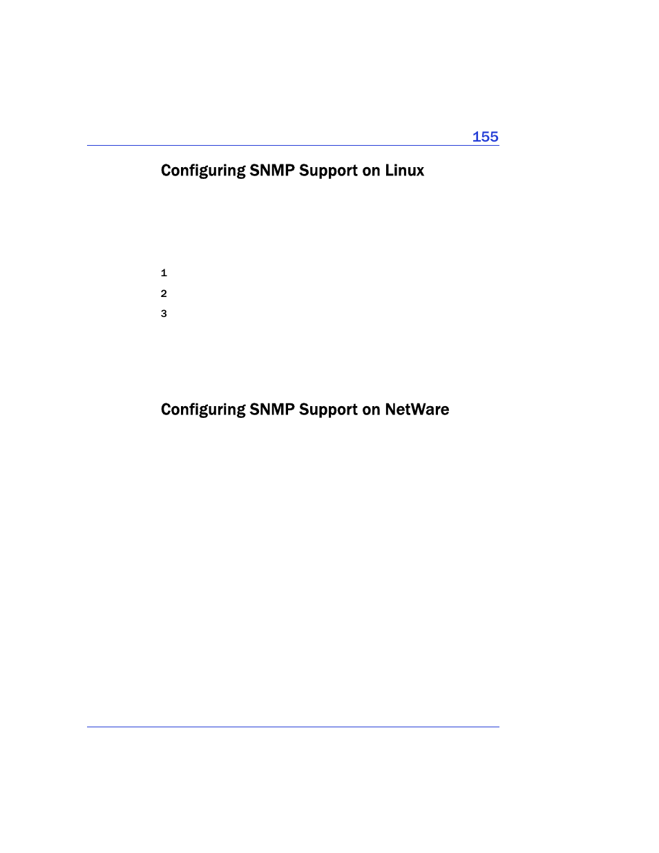 Configuring snmp support on linux, Configuring snmp support on netware | Adaptec Storage Manager User Manual | Page 156 / 191
