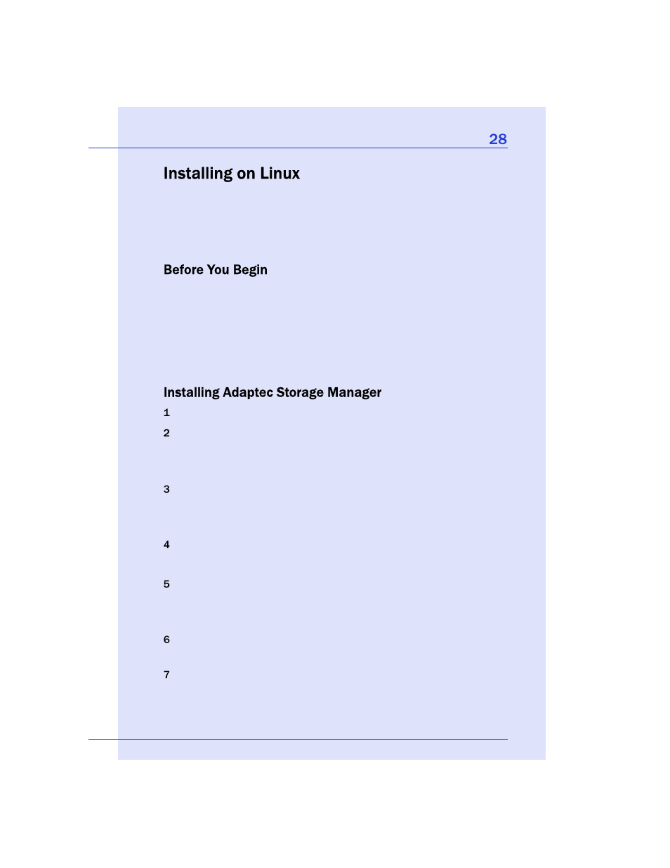Installing on linux, Before you begin, Installing adaptec storage manager | Adaptec Storage Manager User Manual | Page 29 / 191