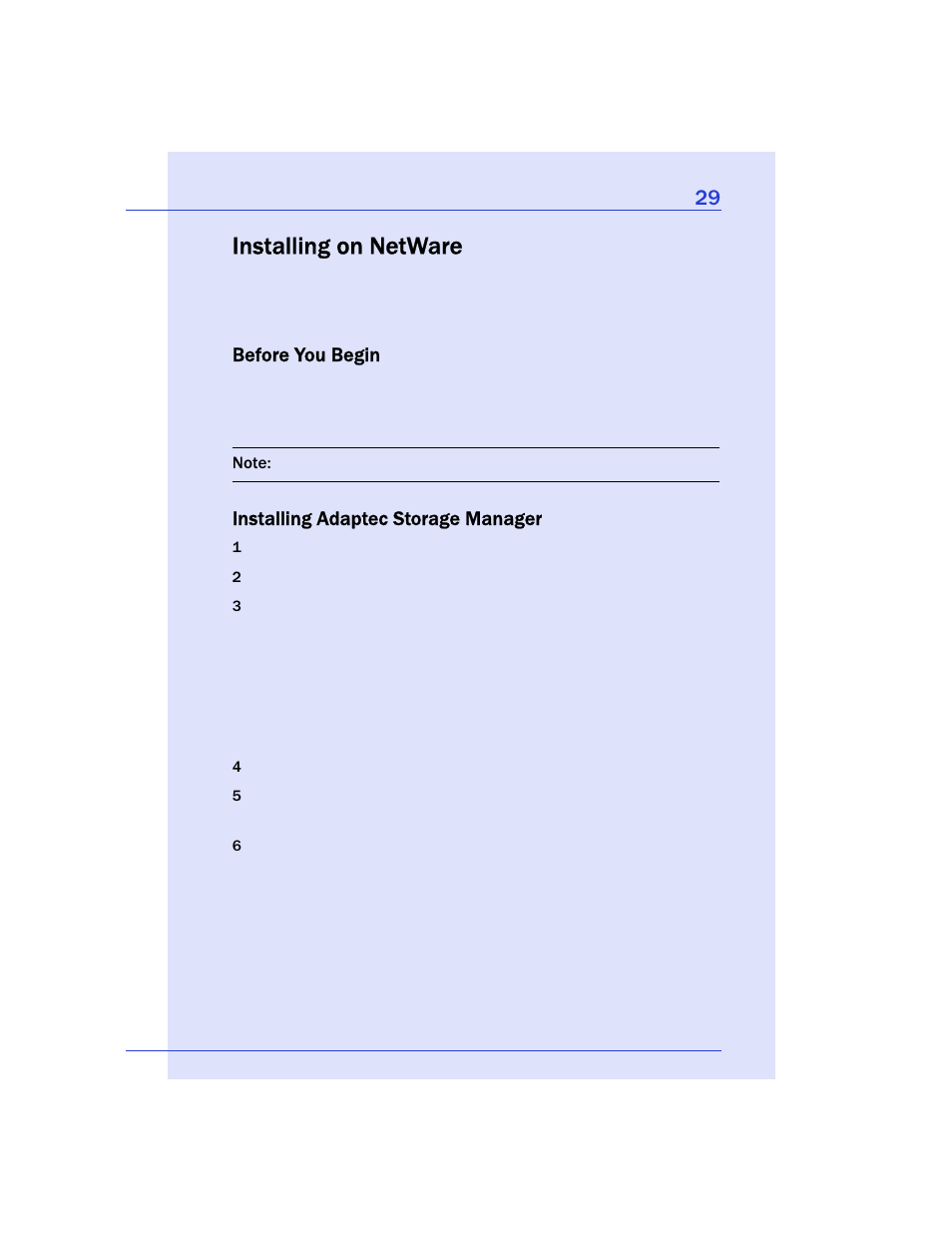 Installing on netware, Before you begin, Installing adaptec storage manager | Adaptec Storage Manager User Manual | Page 30 / 191