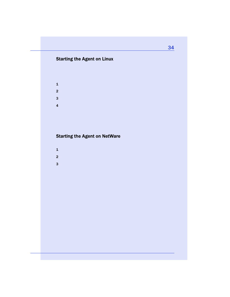 Starting the agent on linux, Starting the agent on netware, R linux, see | Adaptec Storage Manager User Manual | Page 35 / 191