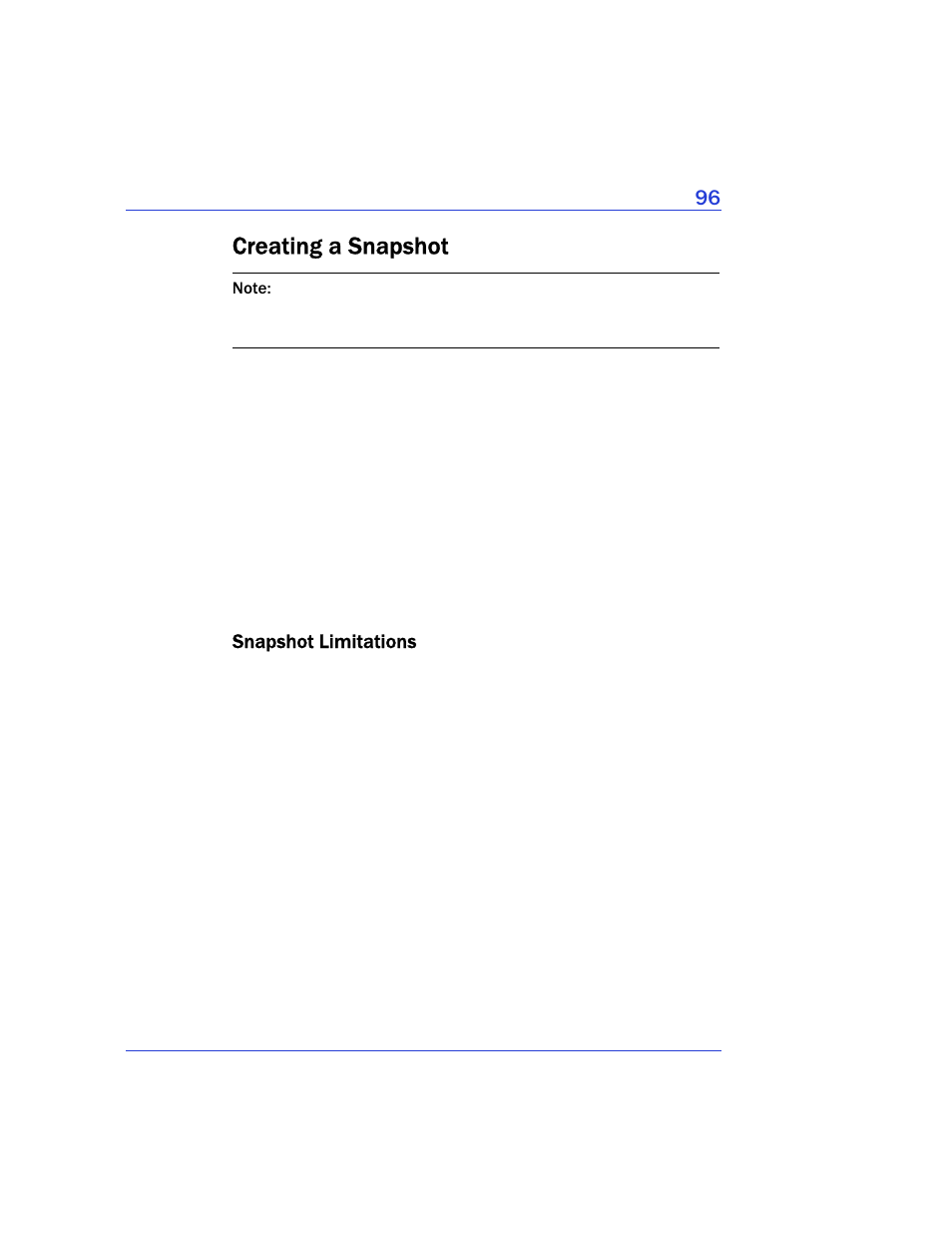 Creating a snapshot, Snapshot limitations | Adaptec Storage Manager User Manual | Page 97 / 191