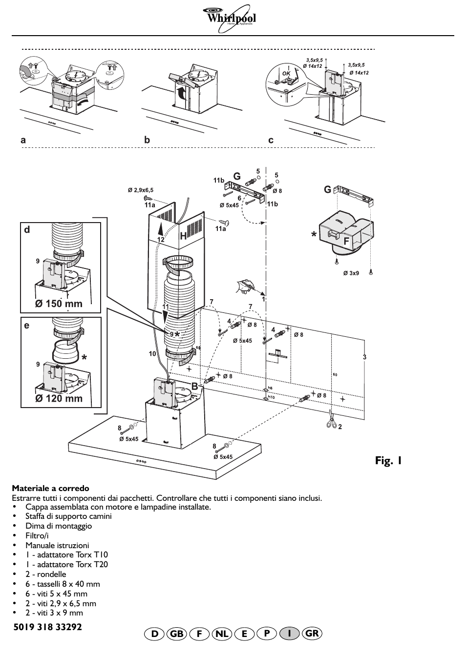 Fig. 1 | Whirlpool AKR 703 IX User Manual | Page 5 / 9