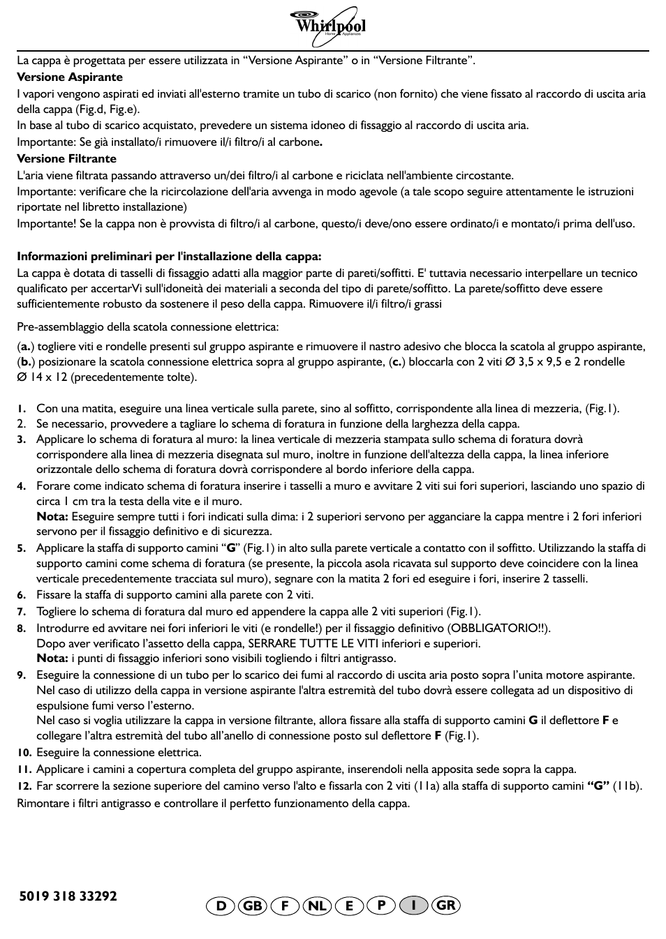 Whirlpool AKR 703 IX User Manual | Page 8 / 9