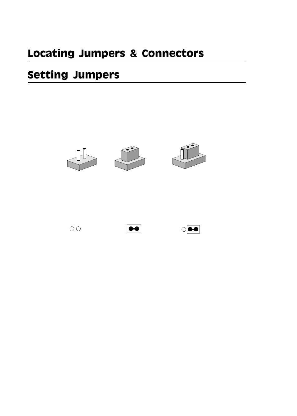 Locating jumpers & connectors setting jumpers | Adaptec PC/104 User Manual | Page 16 / 62