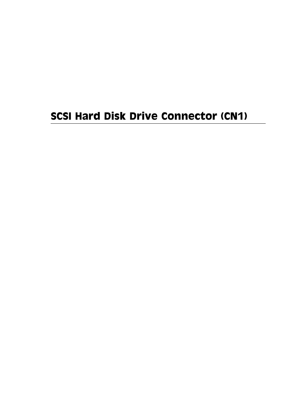 Scsi hard disk drive connector (cn1) | Adaptec PC/104 User Manual | Page 23 / 62