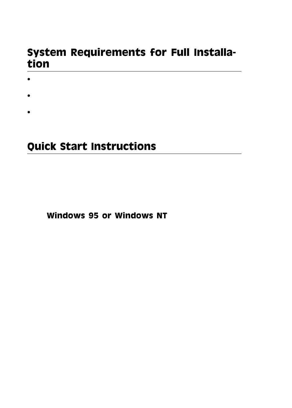 System requirements for full installa- tion, Quick start instructions | Adaptec PC/104 User Manual | Page 26 / 62