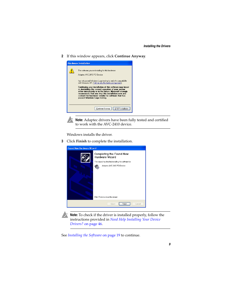 Adaptec AVC-2410 User Manual | Page 17 / 61