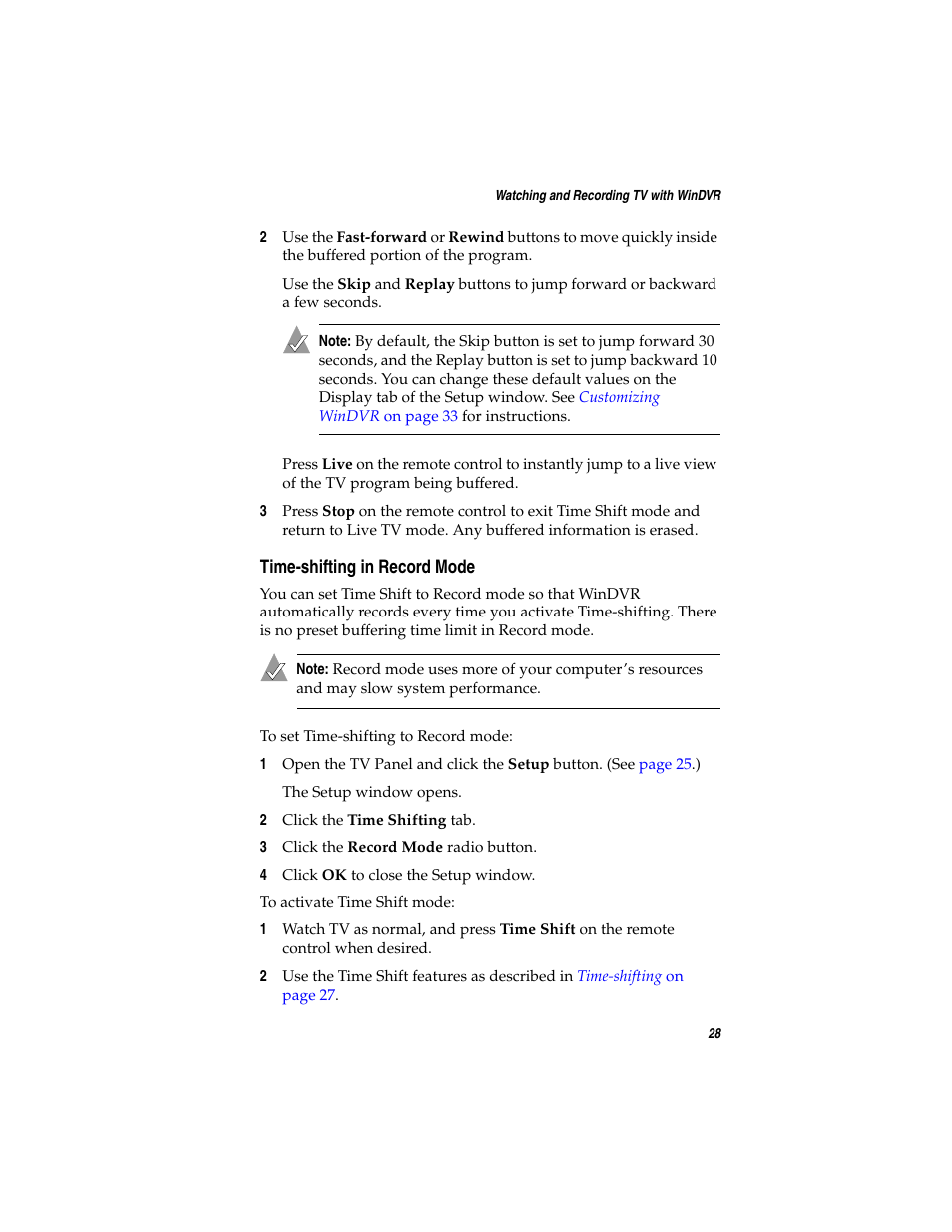 Time-shifting in record mode, Step 2 | Adaptec AVC-2410 User Manual | Page 36 / 61