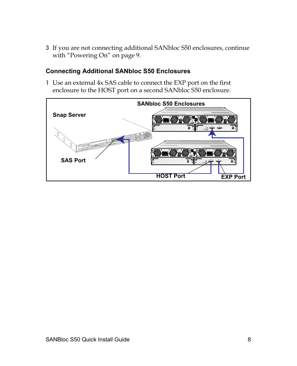 Sanbloc s50 quick install guide 8 3 | Adaptec SANBLOC S50 User Manual | Page 10 / 20