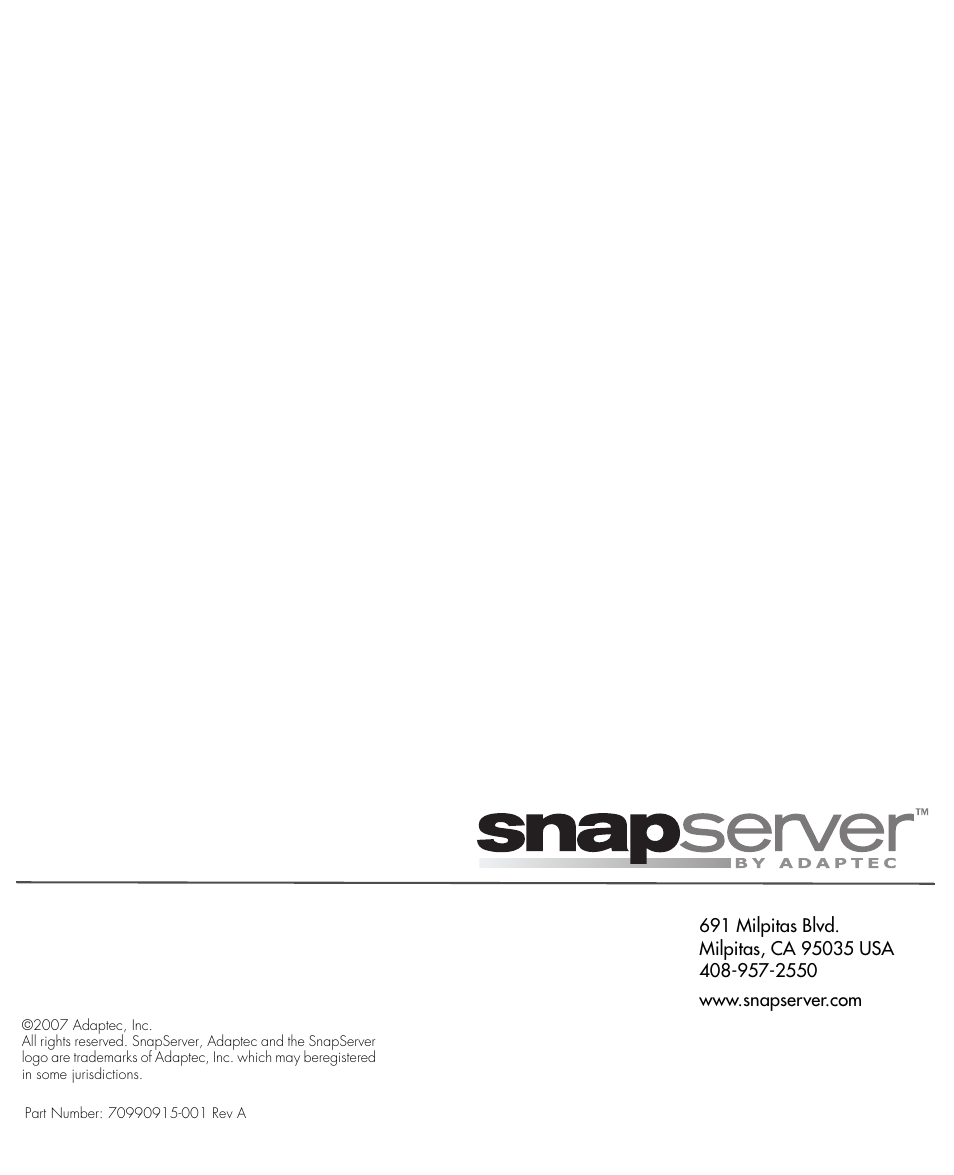 Adaptec SANBLOC S50 User Manual | Page 20 / 20