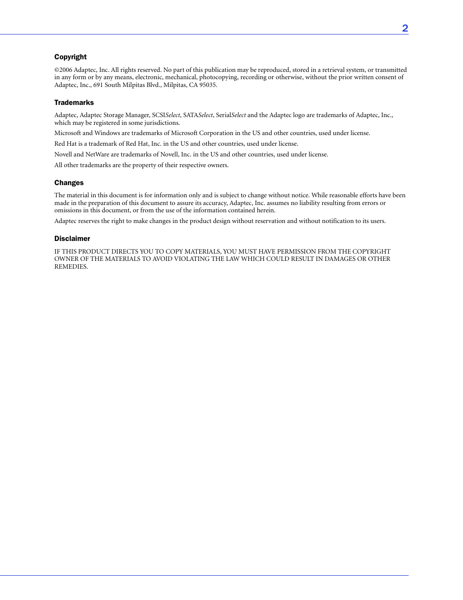 Adaptec ATA II 1220SA User Manual | Page 2 / 78