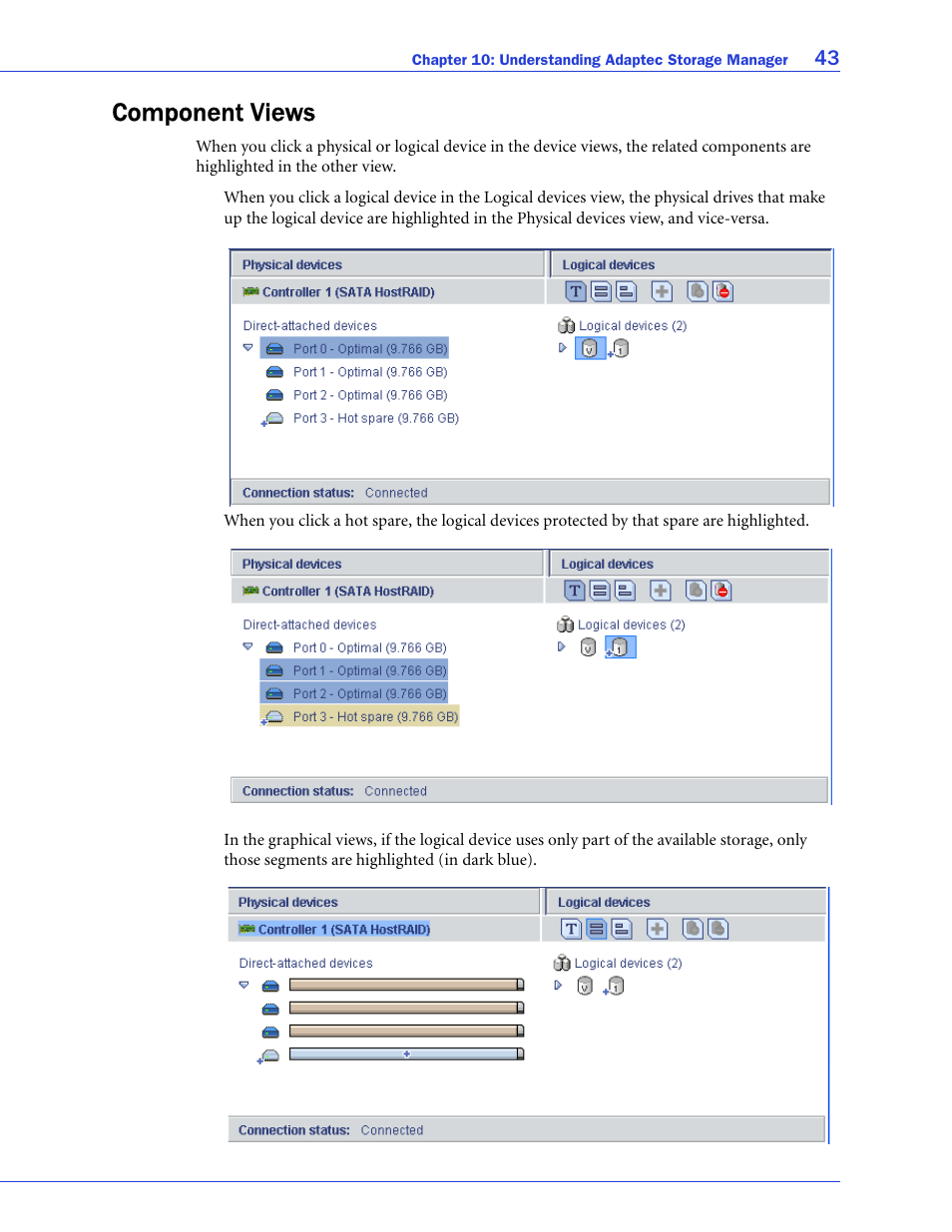Component views | Adaptec ATA II 1220SA User Manual | Page 43 / 78
