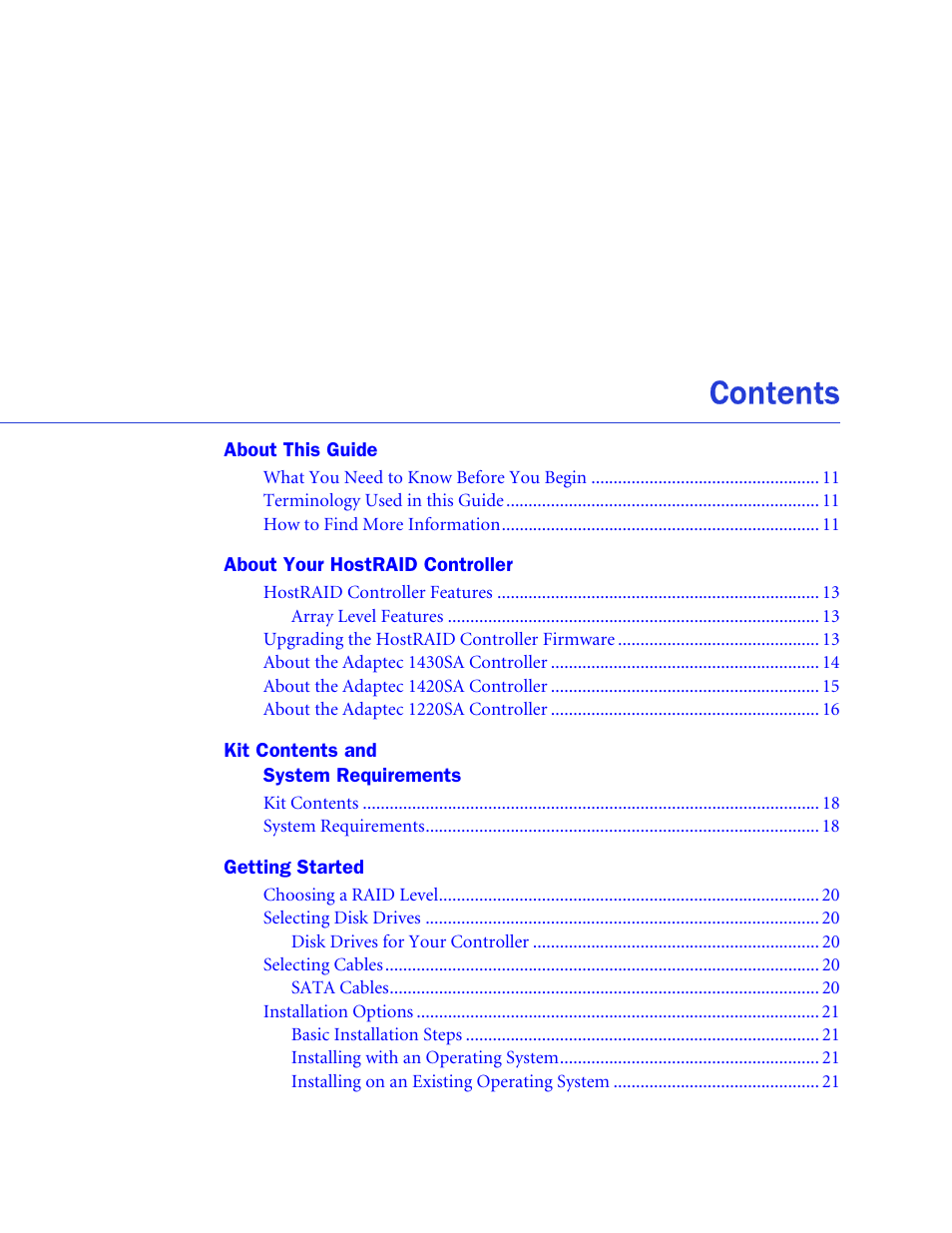 Adaptec ATA II 1220SA User Manual | Page 6 / 78