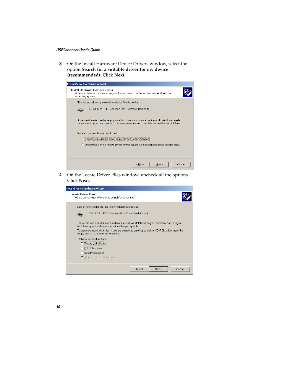 Adaptec USB2connect Host Bus Adapter User Manual | Page 15 / 27