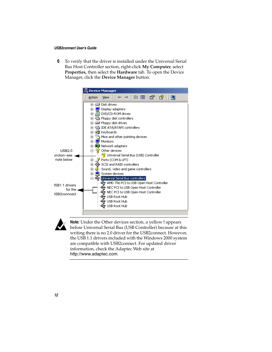Adaptec USB2connect Host Bus Adapter User Manual | Page 17 / 27