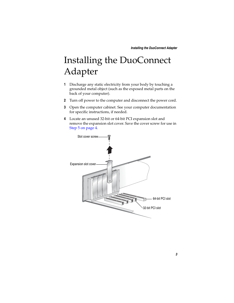 Installing the duoconnect adapter | Adaptec DuoConnect AUA-3020 User Manual | Page 11 / 43