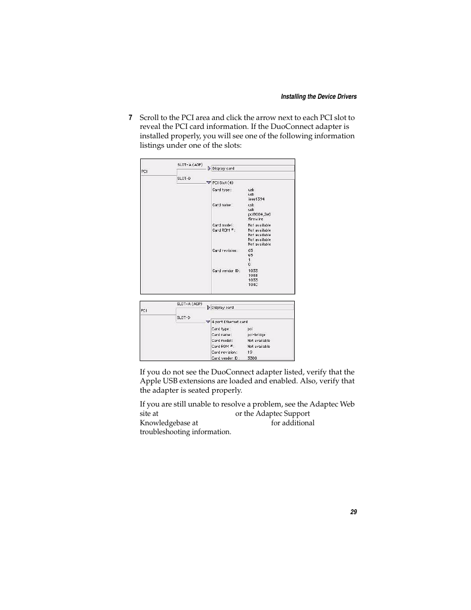 Adaptec DuoConnect AUA-3020 User Manual | Page 37 / 43
