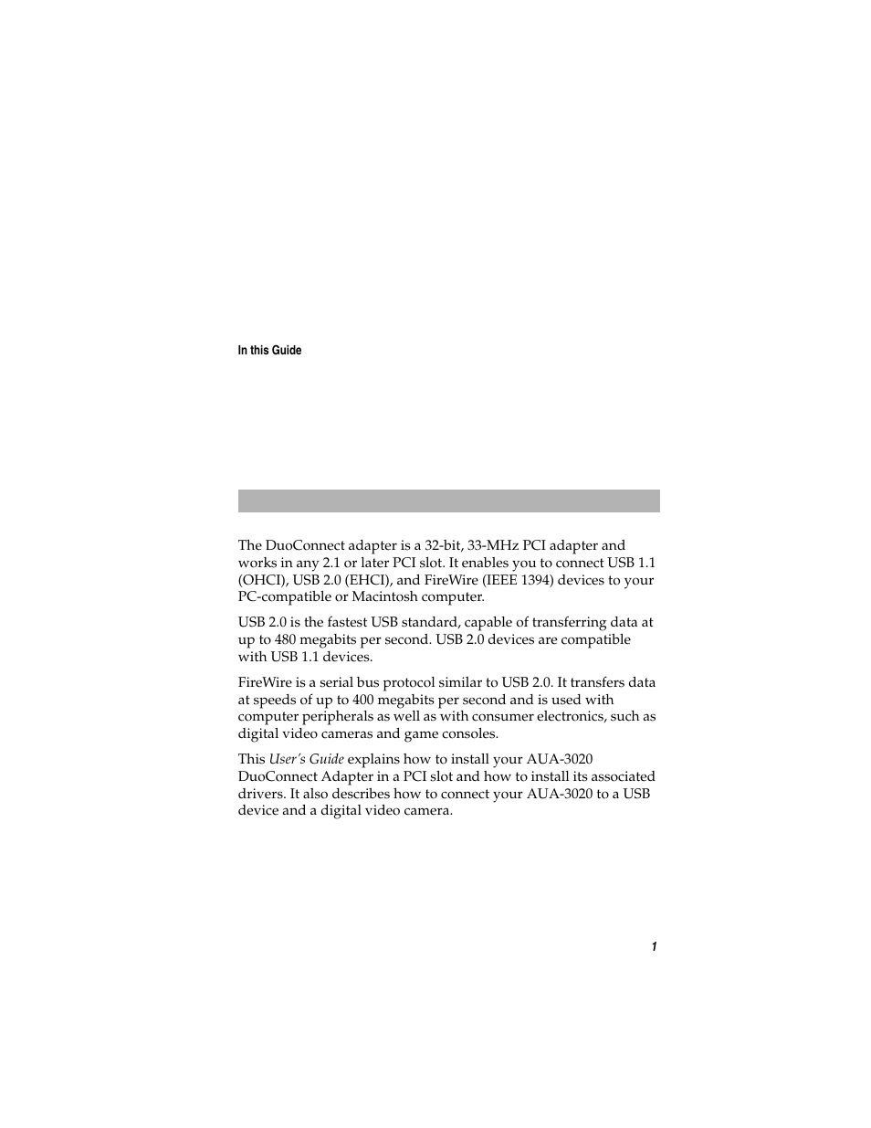 Adaptec DuoConnect AUA-3020 User Manual | Page 9 / 43